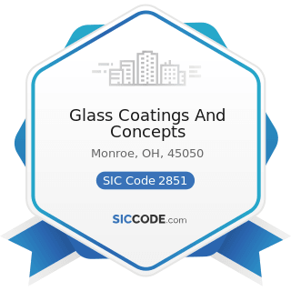 Glass Coatings And Concepts - SIC Code 2851 - Paints, Varnishes, Lacquers, Enamels, and Allied...