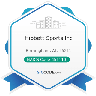Hibbett Sports Inc - NAICS Code 451110 - Sporting Goods Stores