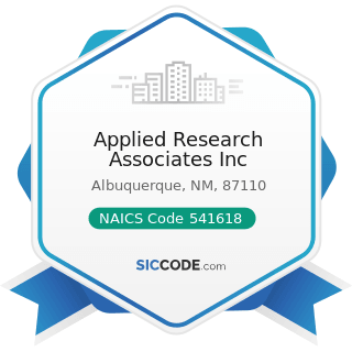 Applied Research Associates Inc - NAICS Code 541618 - Other Management Consulting Services