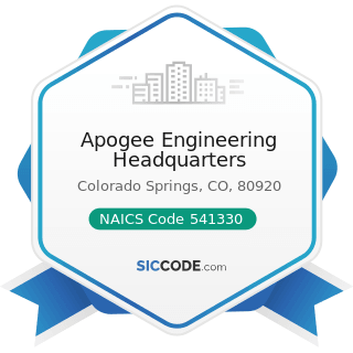 Apogee Engineering Headquarters - NAICS Code 541330 - Engineering Services