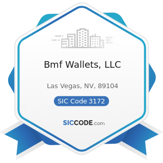 Bmf Wallets, LLC - SIC Code 3172 - Personal Leather Goods, except Women's Handbags and Purses