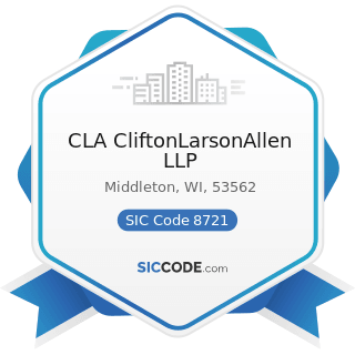 CLA CliftonLarsonAllen LLP - SIC Code 8721 - Accounting, Auditing, and Bookkeeping Services