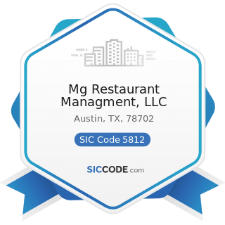 Mg Restaurant Managment, LLC - SIC Code 5812 - Eating Places