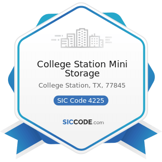 College Station Mini Storage - SIC Code 4225 - General Warehousing and Storage
