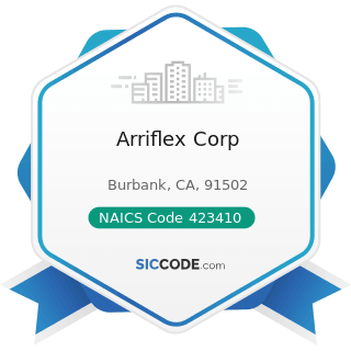 Arriflex Corp - NAICS Code 423410 - Photographic Equipment and Supplies Merchant Wholesalers