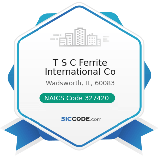 T S C Ferrite International Co - NAICS Code 327420 - Gypsum Product Manufacturing
