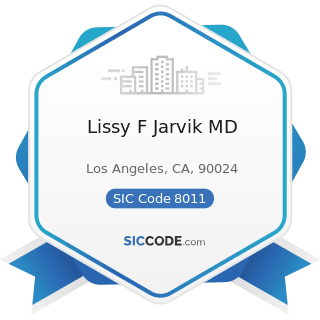 Lissy F Jarvik MD - SIC Code 8011 - Offices and Clinics of Doctors of Medicine
