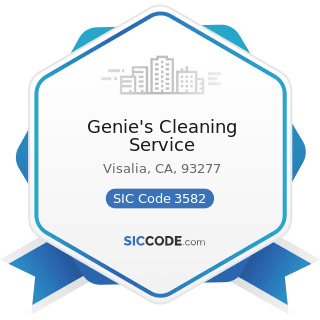Genie's Cleaning Service - SIC Code 3582 - Commercial Laundry, Drycleaning, and Pressing Machines