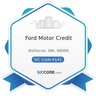 Ford Motor Credit - SIC Code 6141 - Personal Credit Institutions