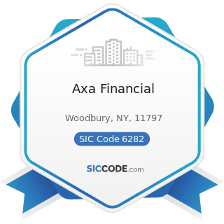 Axa Financial - SIC Code 6282 - Investment Advice