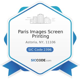 Paris Images Screen Printing - SIC Code 2396 - Automotive Trimmings, Apparel Findings, and...