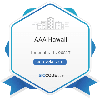 AAA Hawaii - SIC Code 6331 - Fire, Marine, and Casualty Insurance