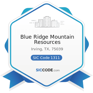 Blue Ridge Mountain Resources - SIC Code 1311 - Crude Petroleum and Natural Gas