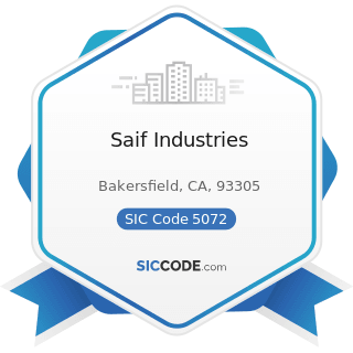 Saif Industries - SIC Code 5072 - Hardware