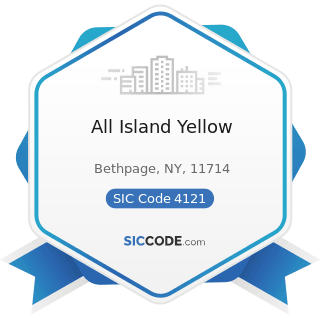 All Island Yellow - SIC Code 4121 - Taxicabs