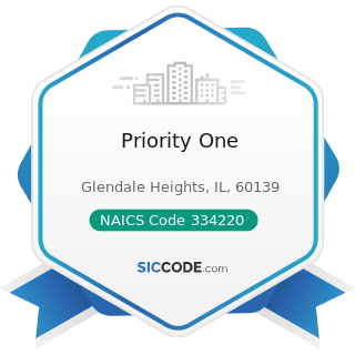 Priority One - NAICS Code 334220 - Radio and Television Broadcasting and Wireless Communications...