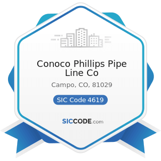 Conoco Phillips Pipe Line Co - SIC Code 4619 - Pipelines, Not Elsewhere Classified