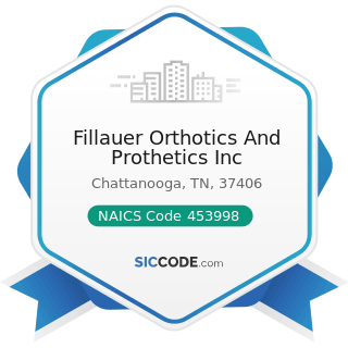 Fillauer Orthotics And Prothetics Inc - NAICS Code 453998 - All Other Miscellaneous Store...