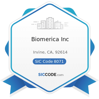 Biomerica Inc - SIC Code 8071 - Medical Laboratories