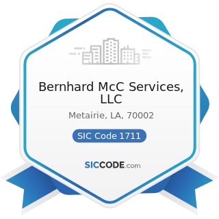 Bernhard McC Services, LLC - SIC Code 1711 - Plumbing, Heating and Air-Conditioning