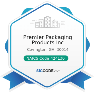 Premler Packaging Products Inc - NAICS Code 424130 - Industrial and Personal Service Paper...