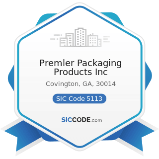 Premler Packaging Products Inc - SIC Code 5113 - Industrial and Personal Service Paper