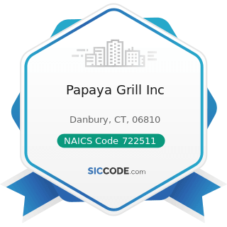 Papaya Grill Inc - NAICS Code 722511 - Full-Service Restaurants