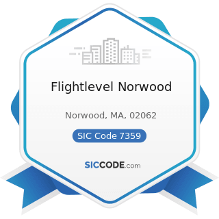 Flightlevel Norwood - SIC Code 7359 - Equipment Rental and Leasing, Not Elsewhere Classified