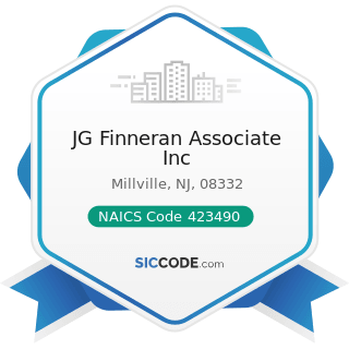 JG Finneran Associate Inc - NAICS Code 423490 - Other Professional Equipment and Supplies...