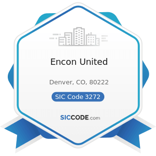 Encon United - SIC Code 3272 - Concrete Products, except Block and Brick