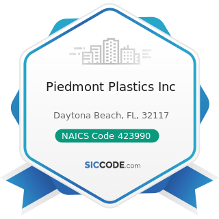 Piedmont Plastics Inc - NAICS Code 423990 - Other Miscellaneous Durable Goods Merchant...