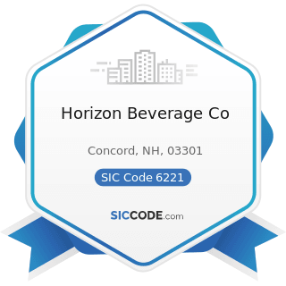 Horizon Beverage Co - SIC Code 6221 - Commodity Contracts Brokers and Dealers