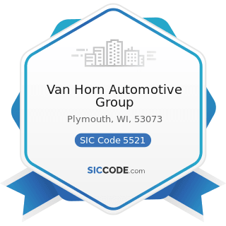 Van Horn Automotive Group - SIC Code 5521 - Motor Vehicle Dealers (Used Only)
