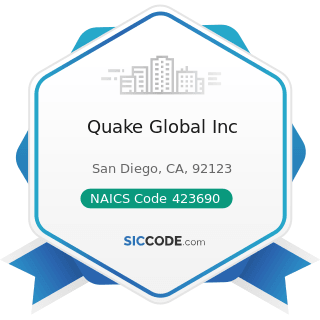 Quake Global Inc - NAICS Code 423690 - Other Electronic Parts and Equipment Merchant Wholesalers