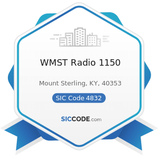 WMST Radio 1150 - SIC Code 4832 - Radio Broadcasting Stations
