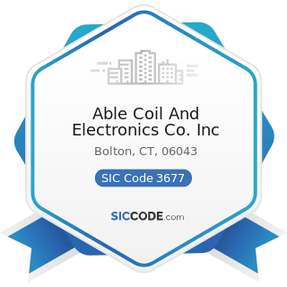 Able Coil And Electronics Co. Inc - SIC Code 3677 - Electronic Coils, Transformers, and other...