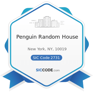 Penguin Random House - SIC Code 2731 - Books: Publishing, or Publishing and Printing