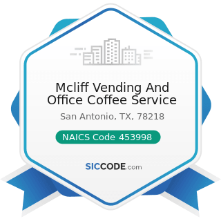 Mcliff Vending And Office Coffee Service - NAICS Code 453998 - All Other Miscellaneous Store...