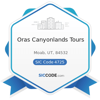 Oras Canyonlands Tours - SIC Code 4725 - Tour Operators