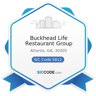 Buckhead Life Restaurant Group - SIC Code 5812 - Eating Places