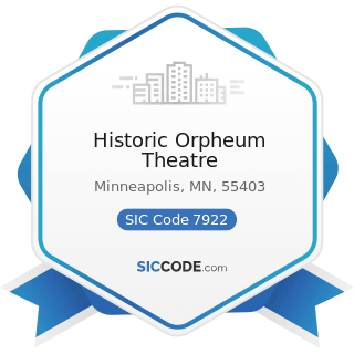 Historic Orpheum Theatre - SIC Code 7922 - Theatrical Producers (except Motion Picture) and...