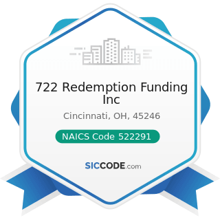 722 Redemption Funding Inc - NAICS Code 522291 - Consumer Lending