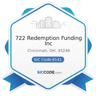 722 Redemption Funding Inc - SIC Code 6141 - Personal Credit Institutions