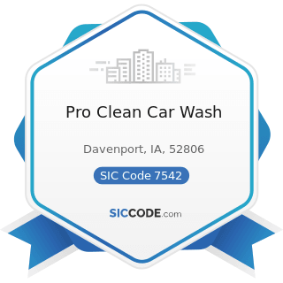 Pro Clean Car Wash - SIC Code 7542 - Car Washes