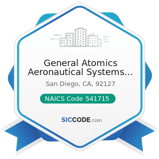 General Atomics Aeronautical Systems Inc - NAICS Code 541715 - Research and Development in the...