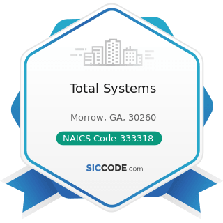 Total Systems - NAICS Code 333318 - Other Commercial and Service Industry Machinery Manufacturing