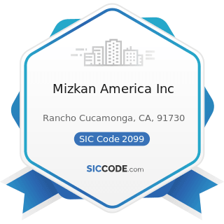 Mizkan America Inc - SIC Code 2099 - Food Preparations, Not Elsewhere Classified