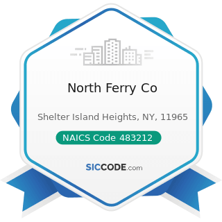 North Ferry Co - NAICS Code 483212 - Inland Water Passenger Transportation