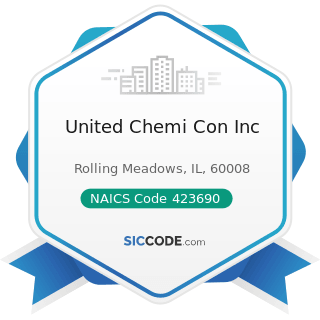 United Chemi Con Inc - NAICS Code 423690 - Other Electronic Parts and Equipment Merchant...