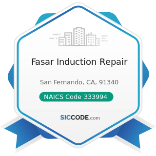 Fasar Induction Repair - NAICS Code 333994 - Industrial Process Furnace and Oven Manufacturing